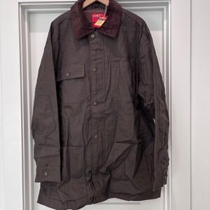 Vtg BIG MAC JC Penney Workwear Barn Coat Canvas Heavy Jacket Mens 3XL Brown NWT